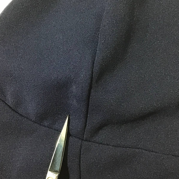 LULU'S SZ S Blue Height of Elegance Plunge Neck Mermaid Maxi Dress NWT 0B8 *flaw - Picture 8 of 14